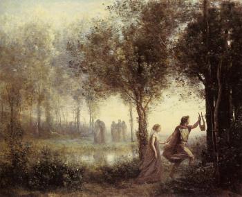 Jean-Baptiste-Camille Corot : Orpheus Leading Eurydice from the Underworld